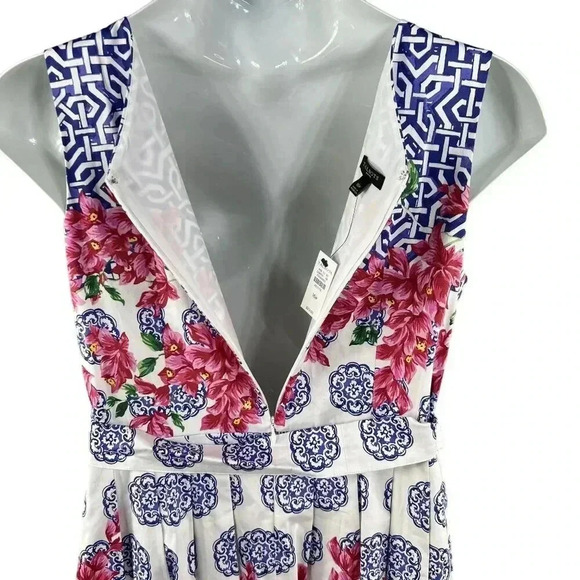 Tablots NWT 16p Mosaic Floral Sateen Fit & Flare Dress Cottagecore MSRP 169.00 - Picture 8 of 16